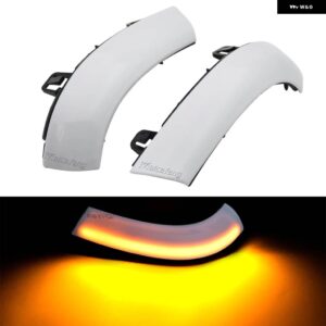 2個 右 + 左バックミラー インジケーター LED ウィンカーライト サイド ステアリング ランプ VW パサート B6 ゴルフ 5 ジェッタ MK5 - Dynamic Milky White