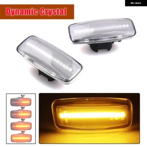 1ペア インフィニティ M35 M45 2005-2007 FX35 FX45 QX60 LED ダイナミック サイドマーカー ウィンカーライト シーケンシャルウインカーランプ - Dynamci Crystal