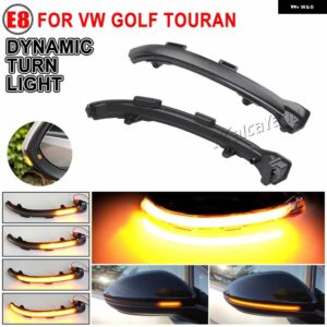 流水ウインカーサイドミラー フラッシュライト LED ダイナミックウインカー VW ゴルフ 7 MK7 7.5 SPORTSVAN TOURAN L II - Dynamic Yellow