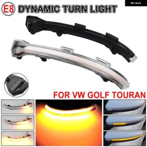 流水ウインカーサイドミラー フラッシュライト LED ダイナミックウインカー VW ゴルフ 7 MK7 7.5 SPORTSVAN TOURAN L II - Dynamic Crystal