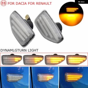 2X ダイナミック LED サイドマーカー ライト ウィンカー シーケンシャル ウインカー インジケーター DACIA LOGAN II 2012 SANDERO II 2012 DUSTER 2018 - Dynamic Crystal