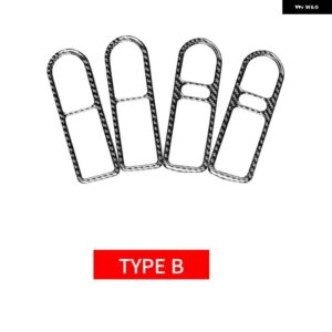 VW ゴルフ 4 ジェッタ ボラ MK4 R32 GTI 1999-2004 インテリア ドアハンドルボウルフレームカバー カーボン トリム インナーアクセサリー - Type B