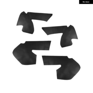 VW ティグアン 2008/12/01 4個 インテリア ドアハンドルパネル アームレスト マイクロファイバーレザー カバー 装飾 - 4x Door Panel Black