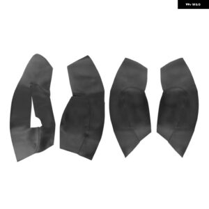 シュコダ オクタヴィア 2007-14 フロント/リアペアドアハンドル アームレスト パネルマイクロファイバーレザー カバー - 4x Black-Black line