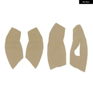 シュコダ オクタヴィア 2007-14 フロント/リアペアドアハンドル アームレスト パネルマイクロファイバーレザー カバー - 4x Beige-Beige line