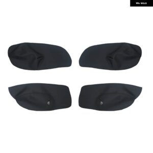 VW ゴルフ 4 MK4 ジェッタ 1998 - 2005 マニュアル コントロールウィンドウ 4個 ドアハンドル アームレスト パネルマイクロファイバーレザー カバー 装飾 - 4x Black