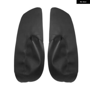 VW ゴルフ 4 MK4 1998 - 2005 マニュアル コントロールウィンドウ専用 3 ドアフロントドア アームレスト パネルマイクロファイバーレザー カバー 装飾 - black