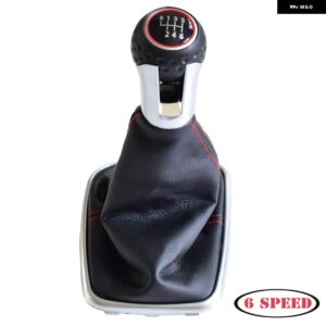 スタイリングギア シフトノブ レバー シフター ゲートルブーツカバー 付き VW ボラ MK4 ゴルフ 4 JETTA4 1998-2004 マニュアル 5 6スピード - 6 speed