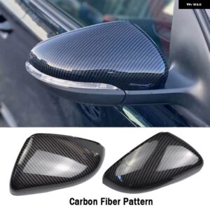 1ペア カーボンサイドミラー カバー キャップ VW ゴルフ 6 MK6 GTI リアビューバックミラー ハウジングカバー - CF pattern-2PCS