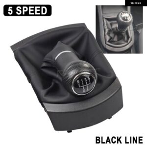 シート イビサ 2002/10/01 ギアスティック シフトノブ レザー ゲートルブーツカバー 車 5スピード - 5 Speed Black Line