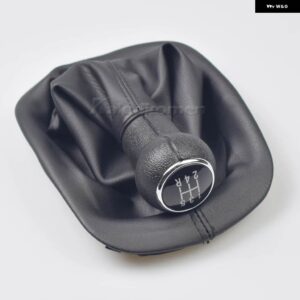 5速 ギア シフトノブ 黒レバー シフター スティックゲートルブーツカバー VW パサート B5 B5.5 B6 1997-2005 内装部品 - Black 5 Speed