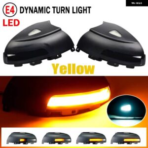 アンバーシーケンシャルウインカーサイドミラー インジケーター ウィンカーライト VW ティグアン MK1 2008-2016 シャラン 2012-2018 - Yellow