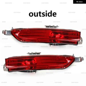 VW トゥアレグ 2011-15 自動左右リアバンパー リフレクターハザード灯ストリップバー 7P6945105 7P6945106 - 2PCS Outside