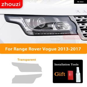 レンジローバーヴォーグ L405 2013-2020 ヘッドライト フィルム 修復クリア黒 TPU ステッカー 2個 アクセサリー - 13-17 T
