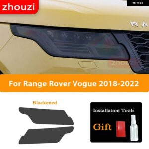 レンジローバーヴォーグ L405 2013-2020 ヘッドライト フィルム 修復クリア黒 TPU ステッカー 2個 アクセサリー - 18-22 B