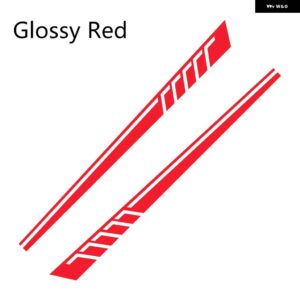 メルセデス V クラスヴィトビアノ ステッカー サイドドア自動スタイリングスポーツロング ストライプ DIY ビニール フィルム アクセサリー 2個 - Glossy Red
