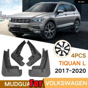4個 マッドフラップ フロントリアマッドフラップ マッドガードスプラッシュガードフェンダーフレア VW ティグアン L 2005-2020 - 2017-2020