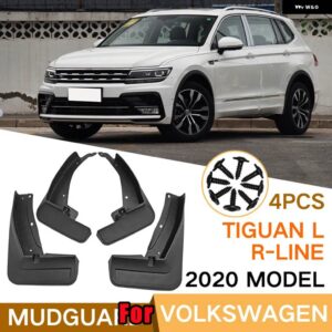 4個 マッドフラップ フロントリアマッドフラップ マッドガードスプラッシュガードフェンダーフレア VW ティグアン L 2005-2020 - 4Pcs　Set