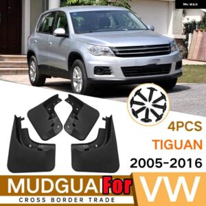 4個 マッドフラップ フロントリアマッドフラップ マッドガードスプラッシュガードフェンダーフレア VW ティグアン L 2005-2020 - 2005-2016