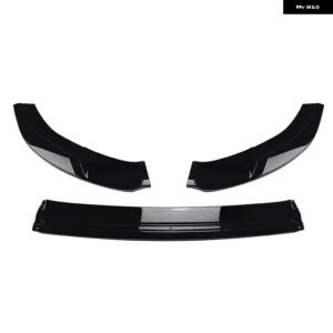 ABS 3個 VW ゴルフ 7 MK7 GTI R GTD GTE 2012-2018 フロントバンパー スプリッターリップスポイラーディフューザーサイド - Glossy Black