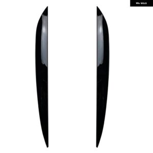 HIHG 品質 ABS 黒フォルクスイーゲン VW トゥアレグ 2010 2018 フロント ヘッドライト カバー アイブロウ トリム ステッカー ヘッドランプ - Glossy Black