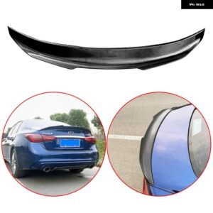 インフィニティ Q50 Q50S 2014-2020 4 ドアサルーン PSM スポイラー ABS リアウイング黒白 - Glossy Black