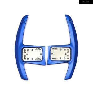 カーボンミニクーパー ONE F55 F56 F57 クラブマン F54 カントリーマン F60 ステアリング ホイールパドル シフター シフト延長 トリム カバー - Aluminum Blue