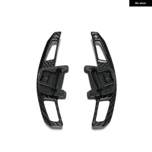 カーボン交換パドル VW ゴルフ 7 MK7 MK7.5 RLINE GTI GTE GTD R 2015+ ステアリング ホイール DSG シフトパドル シフター エクステンション - black