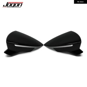 サイドミラー キャップ バックミラー カバー ケース カーボンパターン セアト レオン MK3 5F ST FR キュプラ イビサ MK5 アロナ KJ7 2017-2020 - Glossy Black