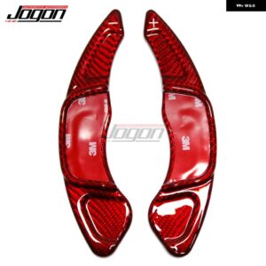 VW ゴルフ 7 GTI R MK7 GTD GTE POLO LAMANDO SCIROCCO SAGITAR GLI カーボン ステアリング ホイールパドル シフター エクステンション トリム - Red