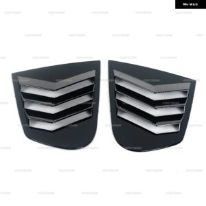 VW シロッコ 2009 -2018 リアドアサイドウィンドウルーバースクープカバー ベントカーボン表面スポイラー装飾アクセサリー - Bright Black