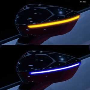 ダイナミック ウインカー シート ウインカー ミラー インジケーター ライト レオン III 5F ST FR キュプラ アロナ KJ7 LED 2013 2014 2015 2017 2018 2019 - Blue-Yellow
