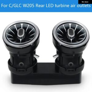 256色 LED タービンベントノズル メルセデスバンツ C クラス/GLC W205 APP 制御 空調タービン アウトレット 周囲光 - 2 in the back