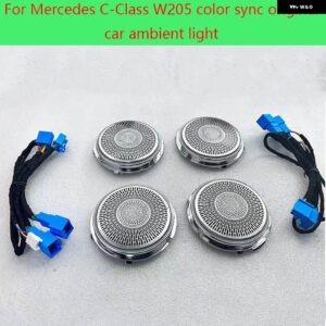 64色 LED ミッドレンジ スピーカー カバー メルセデス C/GLC/E クラス W205 X253 W213 ミッドレンジ スピーカー カバー 周囲光