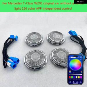 64色 LED ミッドレンジ スピーカー カバー メルセデス C/GLC/E クラス W205 X253 W213 ミッドレンジ スピーカー カバー 周囲光