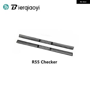 ステンレスドアドアシルストリップウェルカムフットボードドアペダル ステッカー 装飾 カバー ミニクーパー R55 クラブマン R56 - R55 Checker
