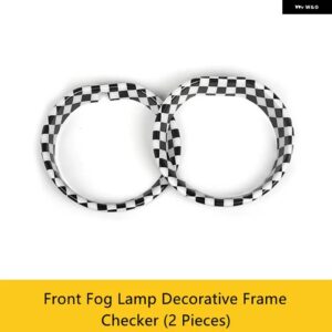 ミニクーパーカントリーマンアクセサリー F60 フロント フォグライト ランプ 装飾 フレーム F 60 装飾 リングストリップ トリム カバー - 2 pcs Frame Checker