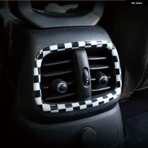 車内 F60 ミニクーパーカントリーマン ステッカー リア エアコン ベント F54 クラブマンアクセサリーバックエアベント 装飾 - Checker