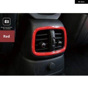 車内 F60 ミニクーパーカントリーマン ステッカー リア エアコン ベント F54 クラブマンアクセサリーバックエアベント 装飾 - red