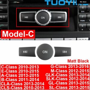 車内 コンソール マルチメディア ボリューム オン コントロール ボタン MERCEDES BENZ A B C E クラス W204 W212 W169 W245 W117 W463 X204 W164 - Model-C Black