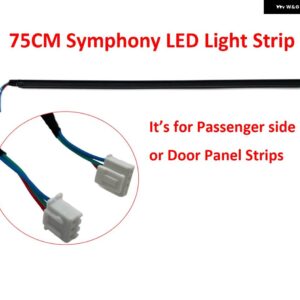 4個 LED シンフォニーカー オーディオ ホーン スピーカー 64色 インテリア 周囲ムードアプリ 制御 ドア 装飾 ライト 210 モード - 75cm light strip