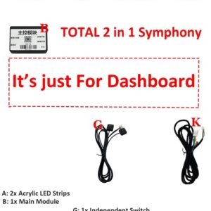 4個 LED シンフォニーカー オーディオ ホーン スピーカー 64色 インテリア 周囲ムードアプリ 制御 ドア 装飾 ライト 210 モード - 2 in 1 App Symphony