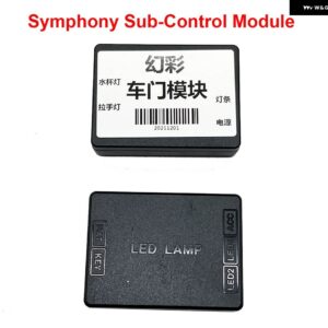 4個 LED シンフォニーカー オーディオ ホーン スピーカー 64色 インテリア 周囲ムードアプリ 制御 ドア 装飾 ライト 210 モード - Sub-control Module