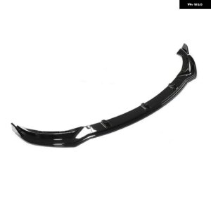 TESLA モデル 3 2017-2019-23 セダン 4 ドア フロントバンパー スポイラー スプリッター リップ カーボン ルック/グロス ブラック - Glossy Black