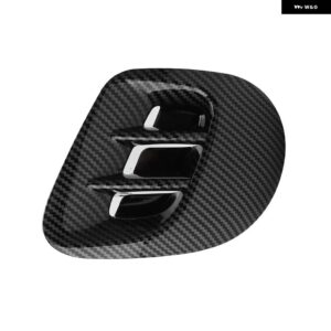 ブラックのリアエアインテーク 装飾 フレーム 交換スマート フォーツー 3 ドア ハッチバック C453 2015-2021 - Carbon fiber style