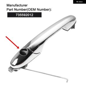 735592026 735592012 左右車アウタードアハンドルフィアット 500 2007-2020 - right