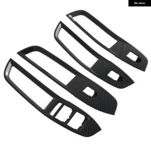 MG ZS 2024 ウィンドウスイッチリフトボタン カバー トリム インテリア アクセサリー カーボン - Carbon Fiber LHD