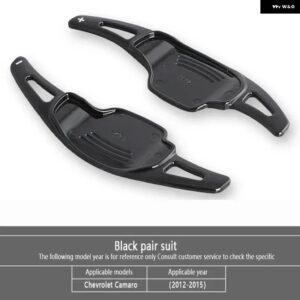 シボレー カマロ 2012-2015 スタイリング 自動 ステアリングホイール リア シフト パドル シフト 装置半自動クラッチ黒 - black