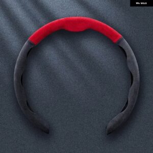 シボレー スエード ステアリングホイール カバー ブースターカバー 汎用 クルーズスパークカマロボルトボルト TRAX マリブ アクセサリー - For Chevrolet7