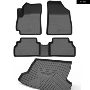 シボレー インテリア オート アクセサリー トラッカー トラック ス 2019-23 フロアマットリア トランク マット部品 TPE 3D マット - Floor Trunk Mats